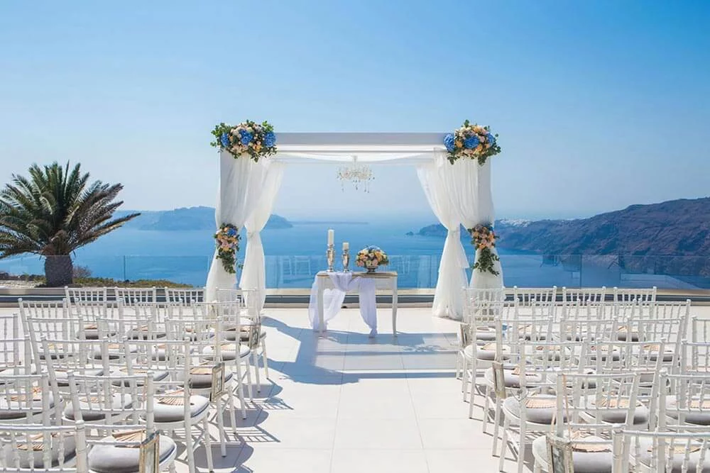 destination wedding in santorini